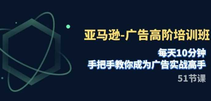 亚马逊-广告高阶培训班，每天10分钟，手把手教你成为广告实战高手