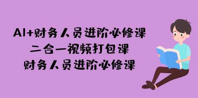 AI + 财务人员进阶必修课二合一视频打包课，财务人员进阶必修课