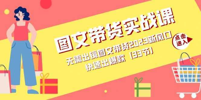 图文带货实战课：无需出镜图文带货2023新风口，快速出爆款